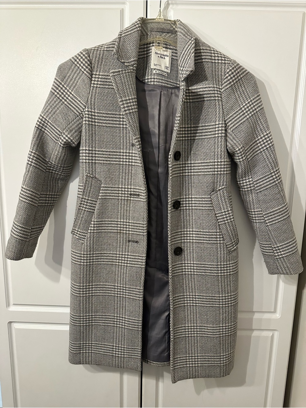 Abercrombie and Fitch plaid Peacoat